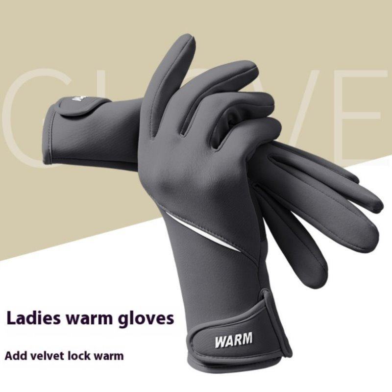 加厚爆款分手套新保暖手套冬季指保暖女士触屏防水户外运动上防风