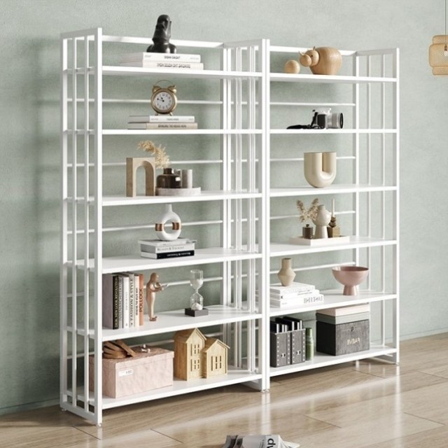 学生书柜书架多层书本置物架落地铁艺架家用简约客厅收纳简易铁艺,住宅家具,红木书柜/书架,淘宝优惠券,粉丝福利购,淘宝优惠卷