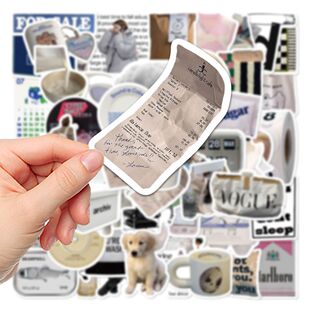 复古简约贴纸DIY114张手账手机壳ins风韩系水杯子装 饰笔记本电脑