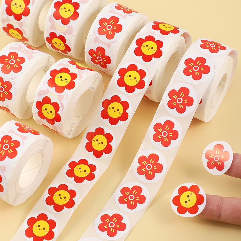 小红花奖励贴纸表扬小学生幼儿园儿童小贴画笑脸星星集点鼓励孩子