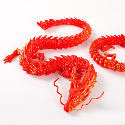 3D打印多关节中国龙桌面摆件工艺品儿童玩具模型网红礼物抖音爆款