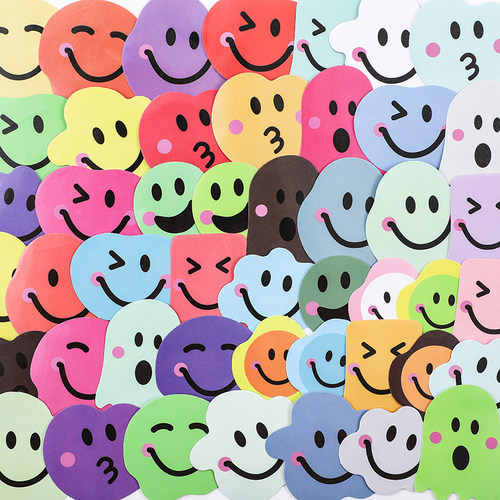 韩国ins创意可爱表情笑脸贴纸