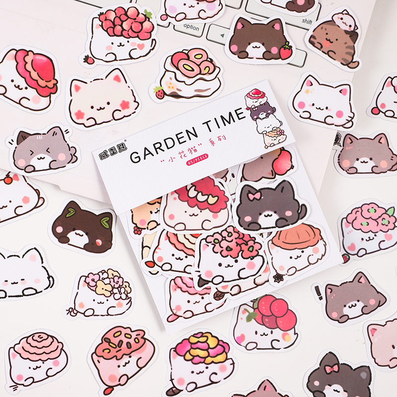 腻歪熊原创手绘猫咪贴纸ins