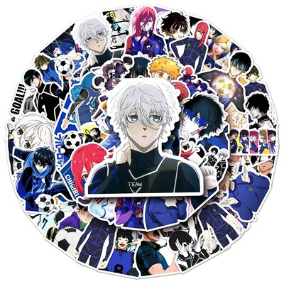 50张蓝色监狱贴纸BLUELOCK周边蜂乐回千切豹马御影玲王手帐贴纸