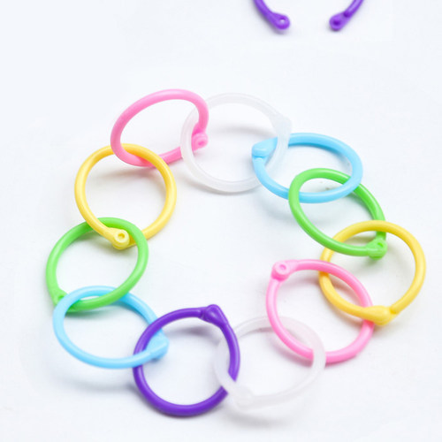 创意多功能活页环扣装订圈彩色塑料相册书圈书环线圈开口圈随意圈
