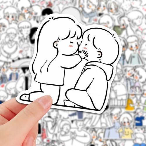 情侣少女心笔记本电脑diy贴纸