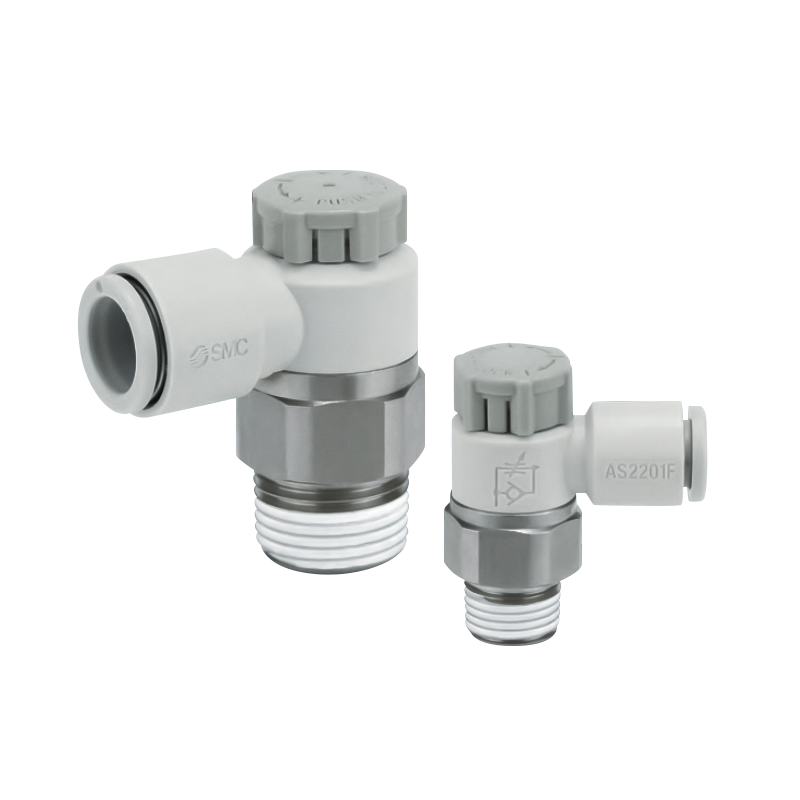 SMC型调速阀AS1201/2201/3201F-M5/01/02/03节流气动气管快速接头