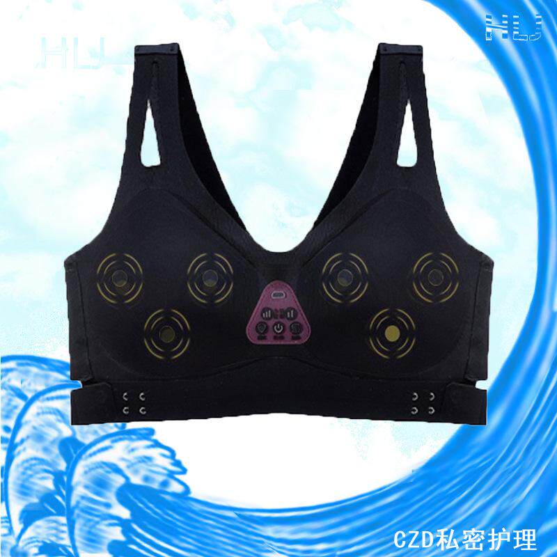 胸部按摩仪电动热敷震动按摩器