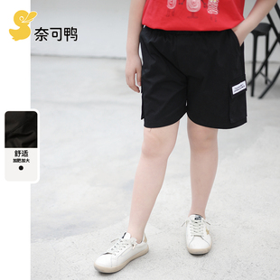 大码童装胖女童工装裤中大童加肥加大短裤夏季胖女孩宽松裤子纯棉