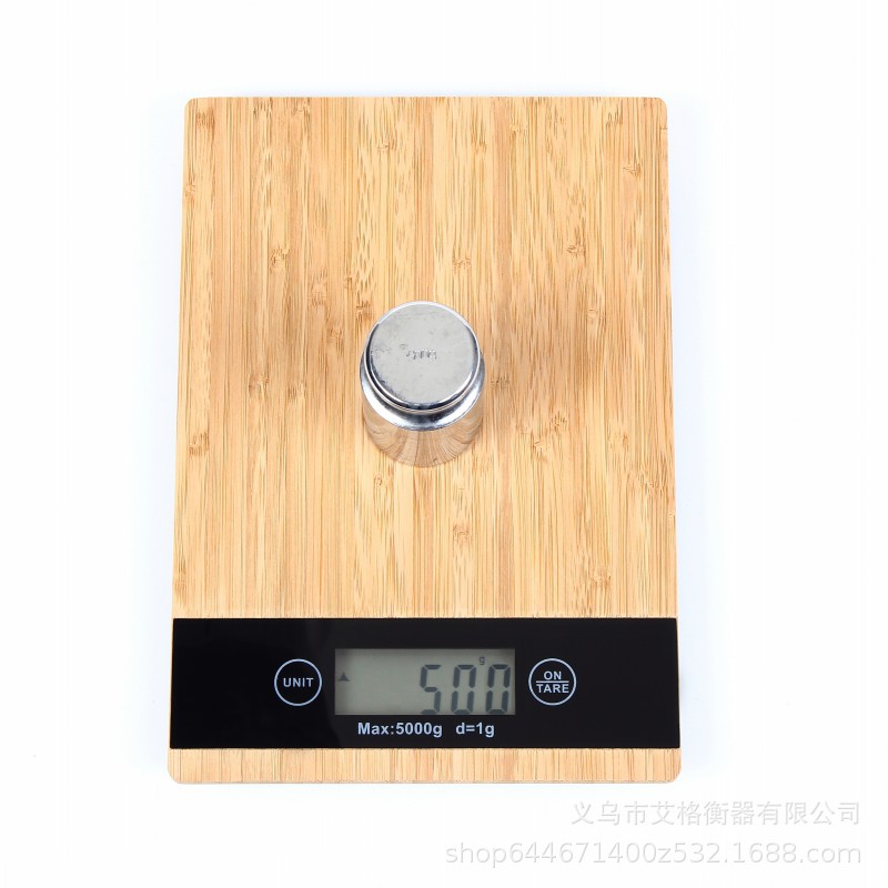 厨房秤5公斤1克 家用电子秤触摸屏食物秤新款秤 烘焙秤KE-A竹板秤