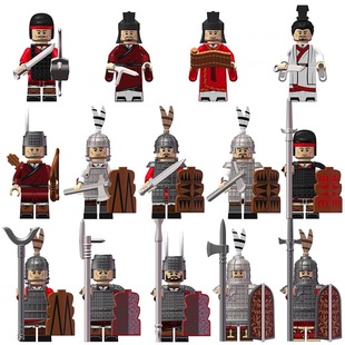 国产正品中古骑士系列国潮楚国项羽刘邦汉军古代军事积木人仔玩具