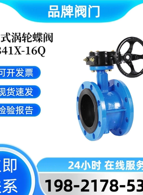 FBGX-16Q 上海冠龙 法兰式涡轮蝶阀D341X-16Q沃茨