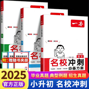 一本旗舰店小升初名校冲刺必备方案语文数学英语六年级知识大盘点小学毕业升学考试小升初总复习专项训练小学名校直通车考试训练