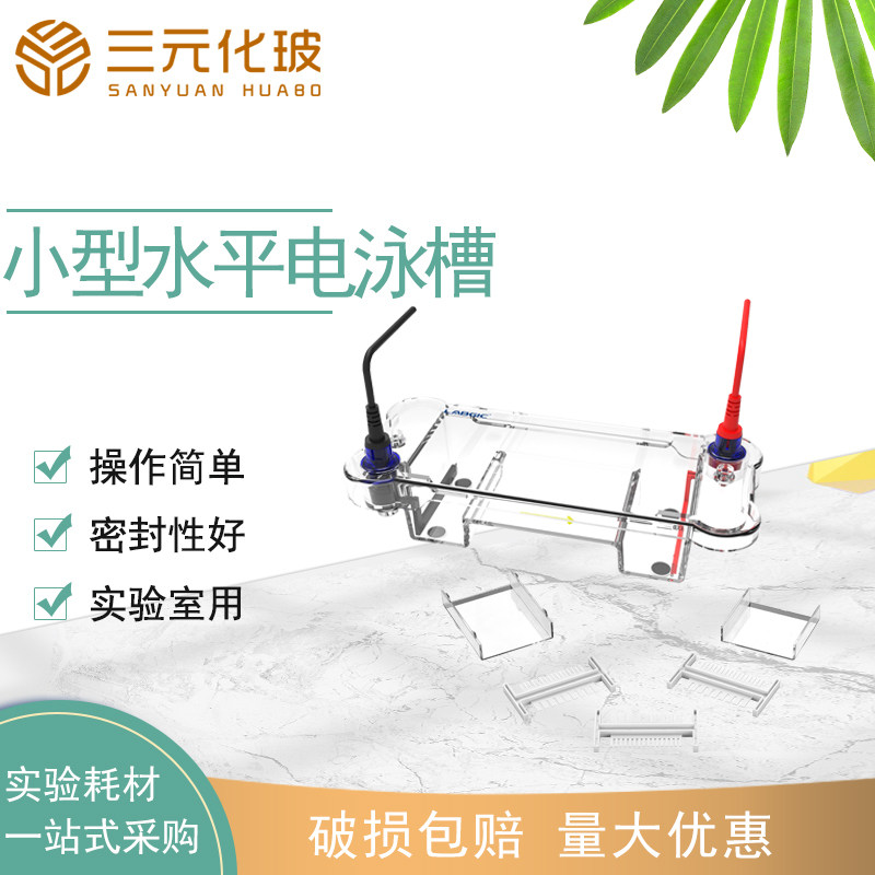 小型水平电泳槽用于少量 dna 和 rna 样品的琼脂糖凝胶快速分离电泳