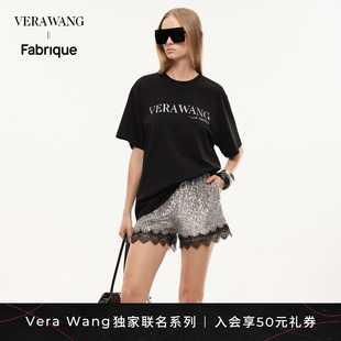 【张柏芝同款】Fabrique x Vera Wang 经典黑徽标棉质宽松短袖T恤