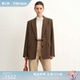 条纹宽松外套女 春秋新品 Fabrique人字纹薄款 天丝棉宽肩西装
