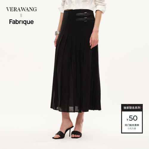 VeraWang黑色长款半身裙