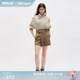新品 Fabrique 春夏女装 短裤 绵羊毛配腰带高腰西装