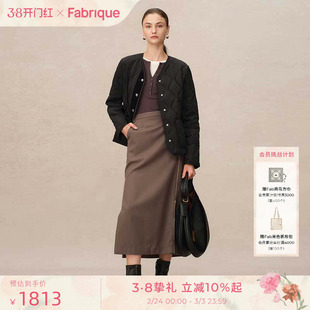 Fabrique 经典黑90白鸭绒防泼轻便短款无领羽绒服女冬季新品