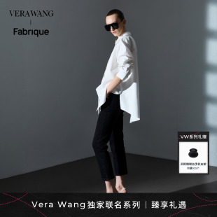 张柏芝同款 Fabrique x Vera Wang 法式廓形翻领纯棉白女衬衫衬衣