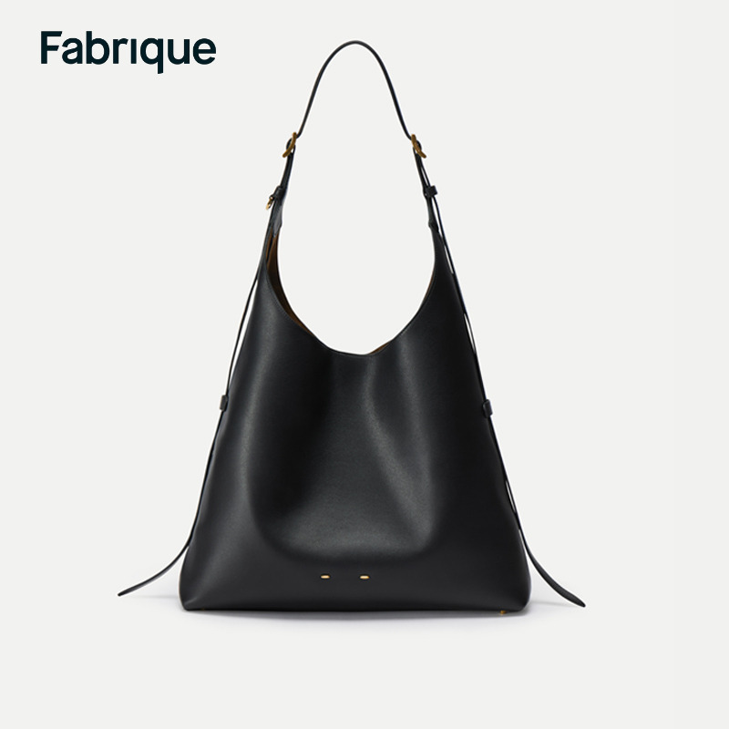 【杨子姗/叶童同款垂耳包】Fabrique纳帕牛皮单肩女包大号Hobo包