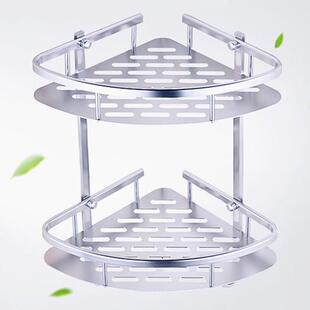 浴室置物架卫生间三脚架洗手间卫浴转角架壁挂收纳1一层单层打孔