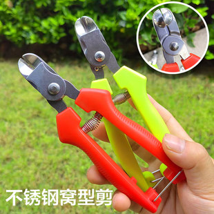 不锈钢窝型摘果剪番茄苹果橘子梨专用采摘剪水果果柄凹形修枝剪刀
