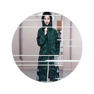 幻彩珠光中长款棉衣女收腰修身免洗亮面2026冬季新款洋气款棉袄潮