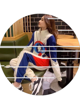 欧洲站运动套装女2026年春秋季新款休闲时尚洋气卫衣长裤两件套潮
