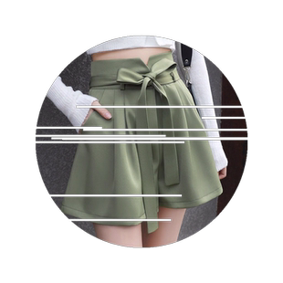 黑色PU皮短裤女2026年新款秋冬季小个子外穿阔腿高腰百搭休闲裤子