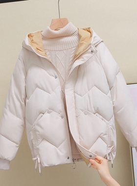 女港风宽松加厚羽绒棉服新款冬季韩版2026年短款棉袄棉衣外套