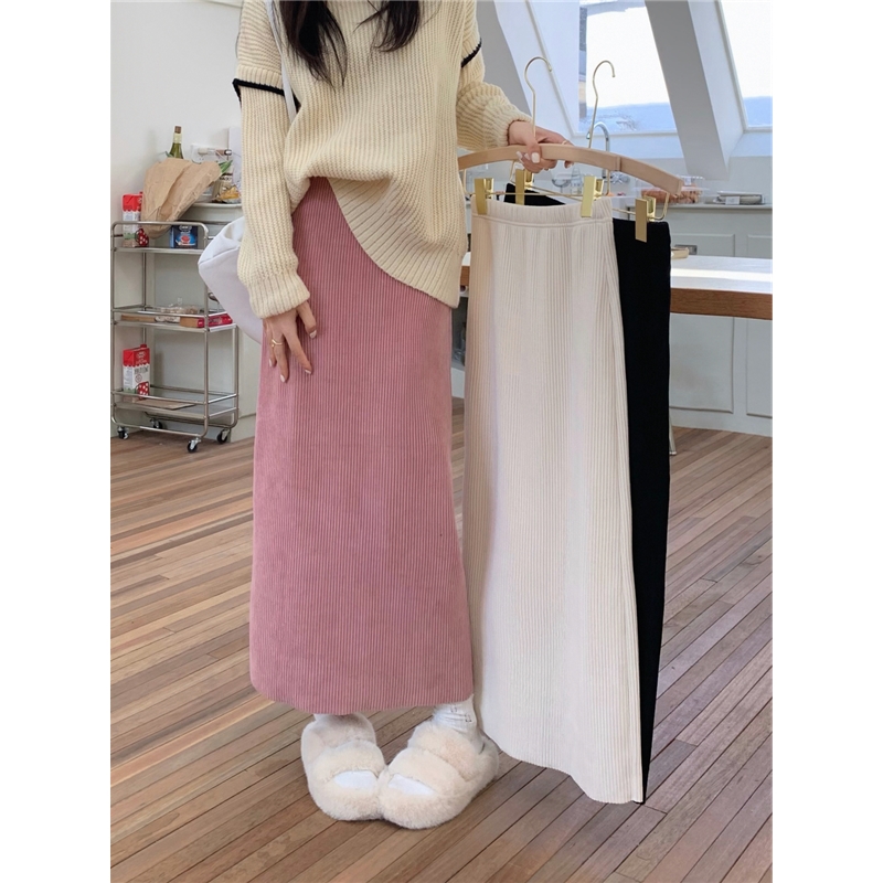 加厚半身裙a羊羔毛绒百搭