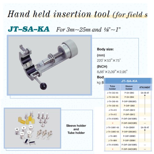 JT-SA-KA日本PFA管入珠接头插入
