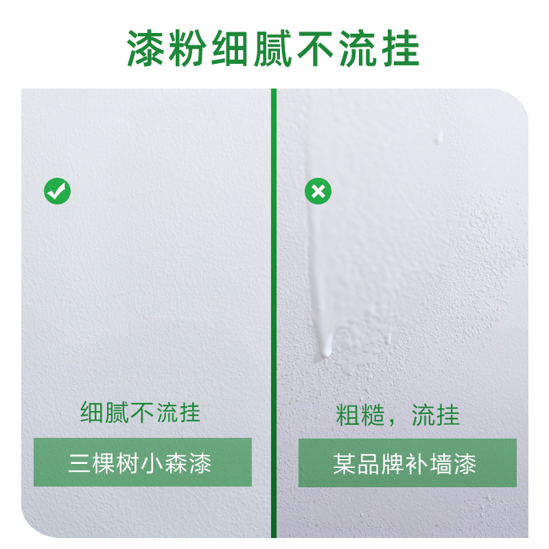 三棵树补墙漆内墙白色自喷漆乳胶漆墙壁修复翻新家用漆修补膏腻子