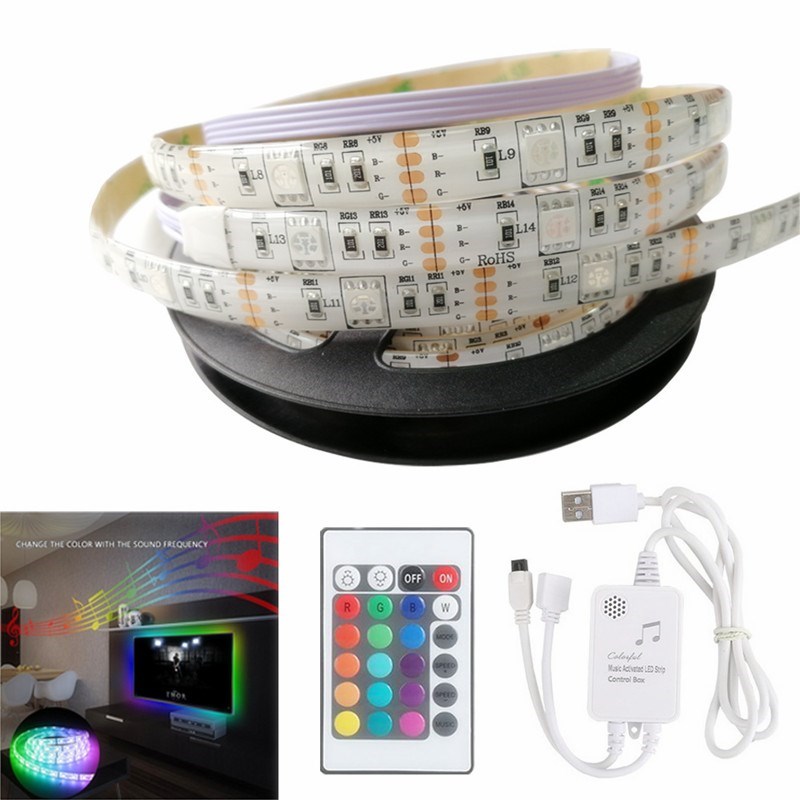 V Background DC 5V SB Power 2M Music Sound Activated D 5050