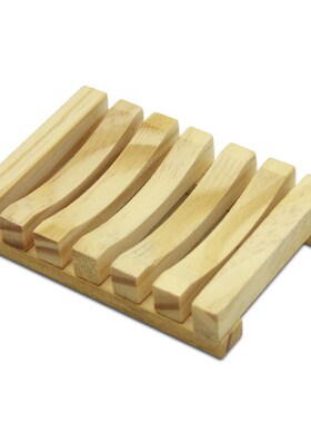 Natural Bamboo Wooden Soap Dish Tray Drainage Bathroom Showe