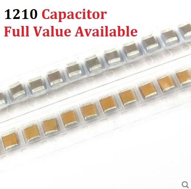 50PC 1210 SMD Capacitor 100NF 470NF 680NF 1UF 50V 2.2UF 4.7U