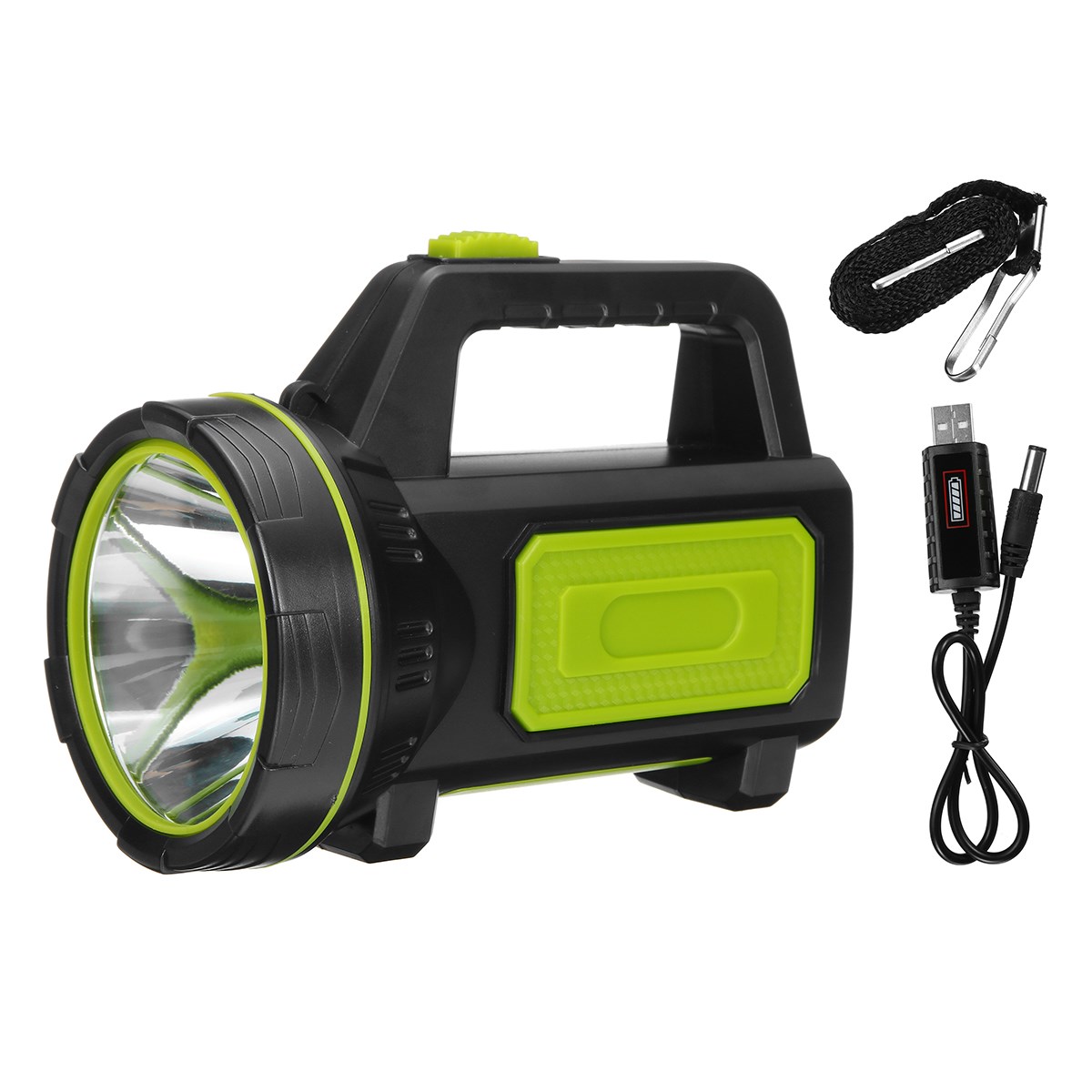 Portable LED Emergency Flashlight Adjustable Focus For Hikin