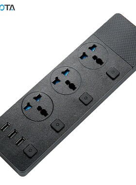 Multi Power Strip Surge Protection 3 AC Universal Outlets E