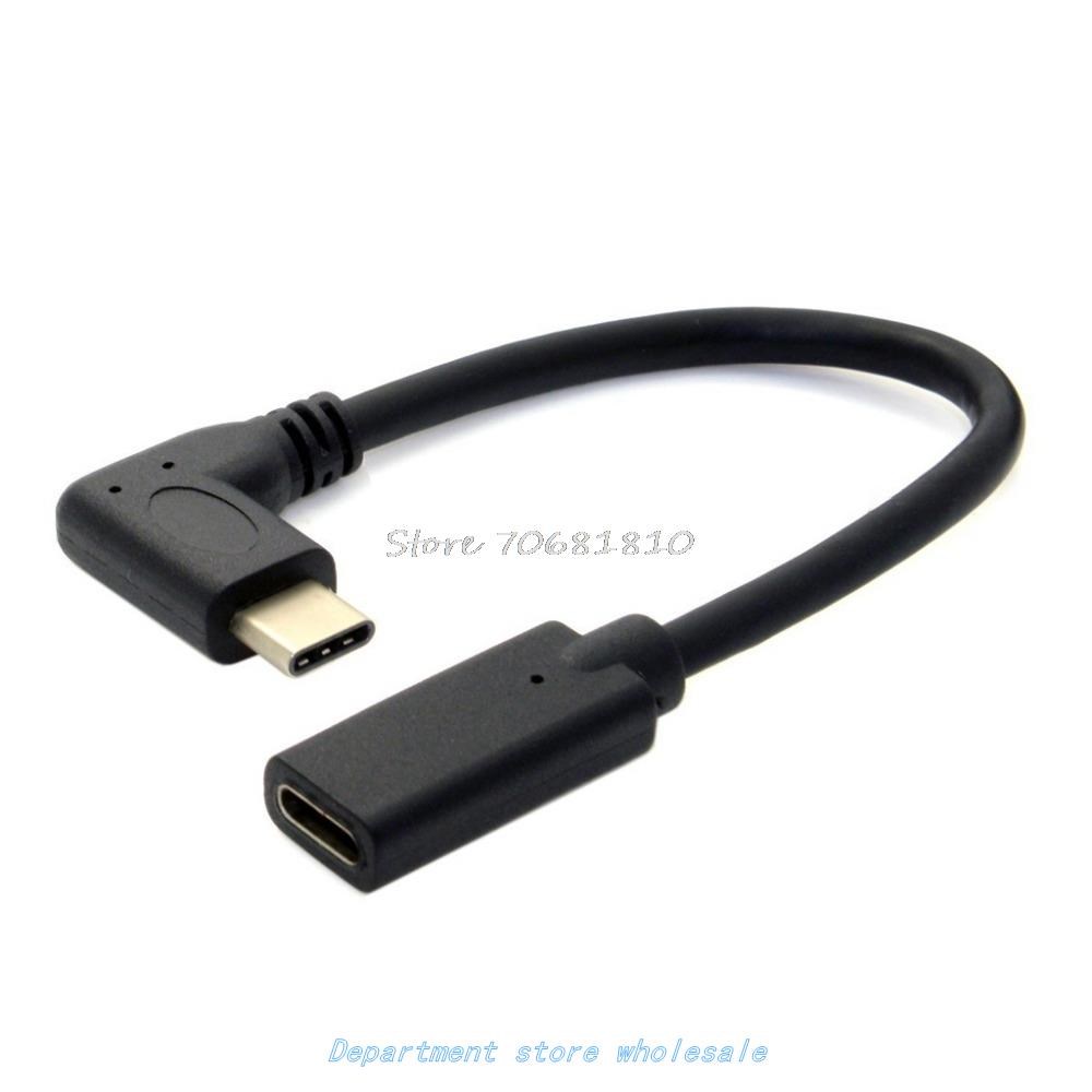 90 Degree USB-C USB 3.1 Type C Male to Female Extension Cabl