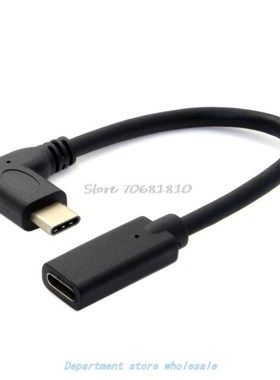 90 Degree USB-C USB 3.1 Type C Male to Female Extension Cabl