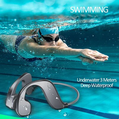 Bone Conduction Swimming Headphones IPX8 Depth Waterproof O