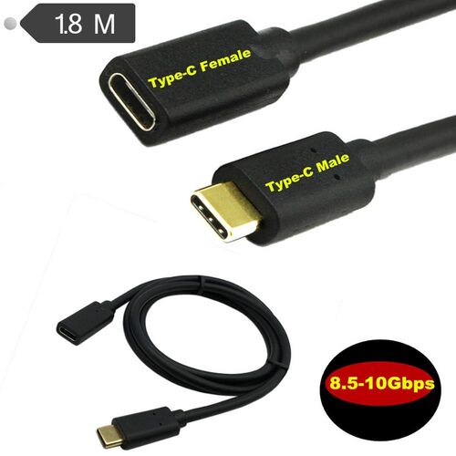 Gold plated USB type C Extension Cable  Male to Female USB
