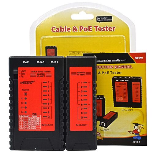 NF-468PT POE Cable Tester RJ45 RJ11 Telephone Wire LAN Netwo