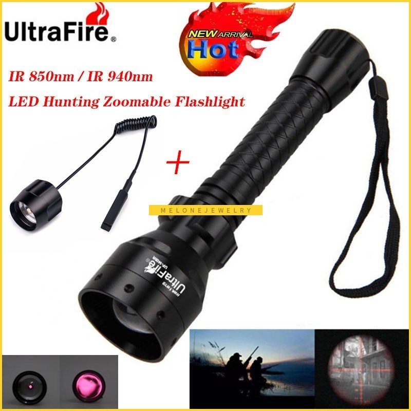 ltrafire IR night vision Flashlight 10W 850/940nm LED Zoomab