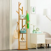 clothes landing rack bedroom Simple hanger wooden coat