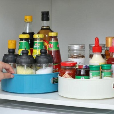 360 Rotating Kitchen Storage Tray Containers for Spice Jar S