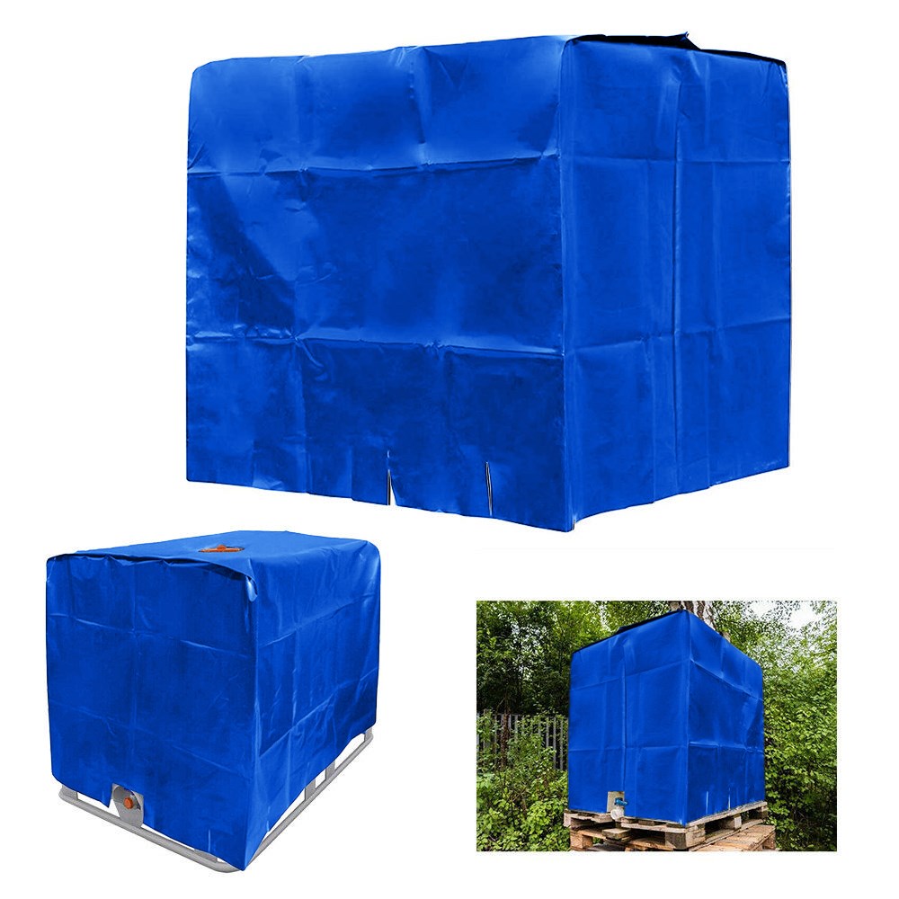 Black rainwater tank 1000 liters IBC container aluminum foi