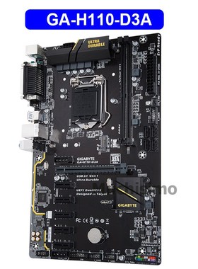 Socket LGA 1151 DDR4 Gigabyte GA-H110-D3A Original Mainbaord