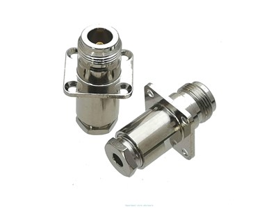 1Pcs Connector N Female jack 4-holes Flange Clamp RG58 RG142
